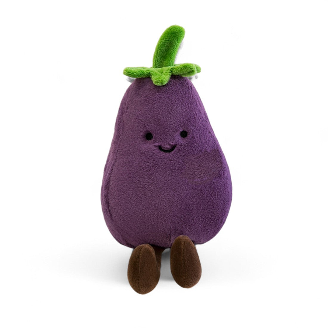 Aubergine kawaii Kuscheltier schelmisch Die Kuschelecke