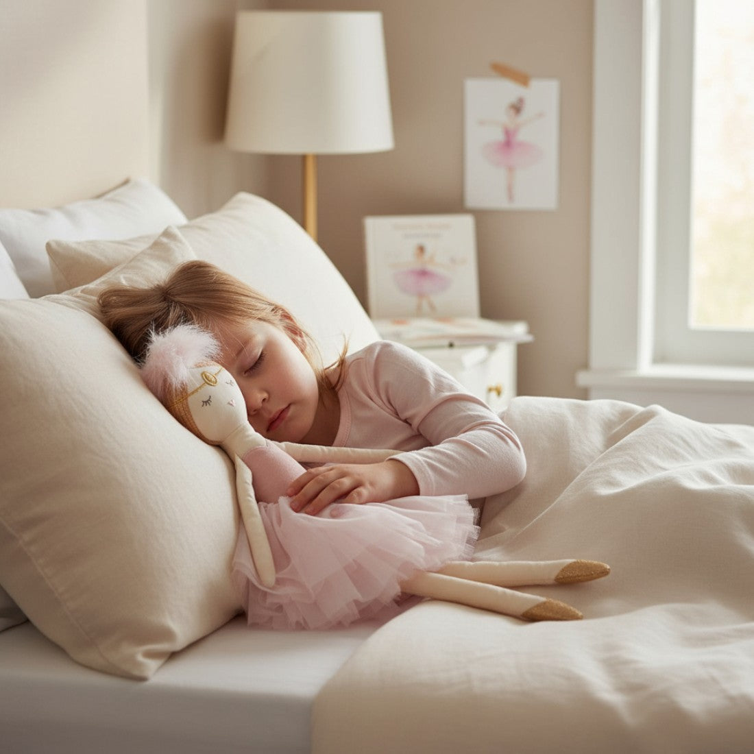 Ballerina Puppe Kuscheltier im rosa Kleid Die Kuschelecke