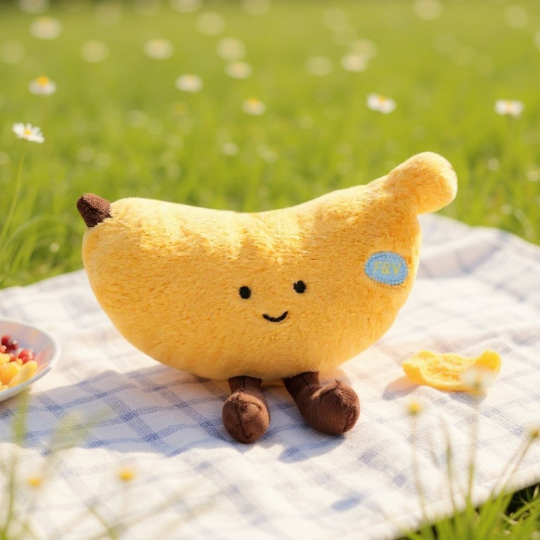 Banane kawaii Kuscheltier fröhlich Die Kuschelecke