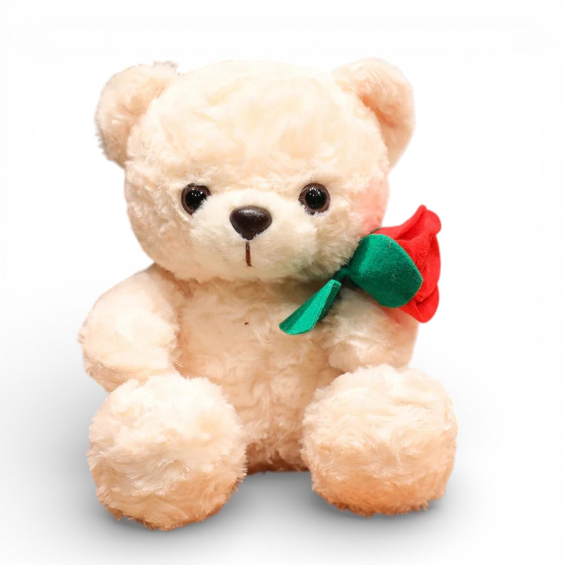 Bear Plush Toy with Red Rose Kuscheltier Club