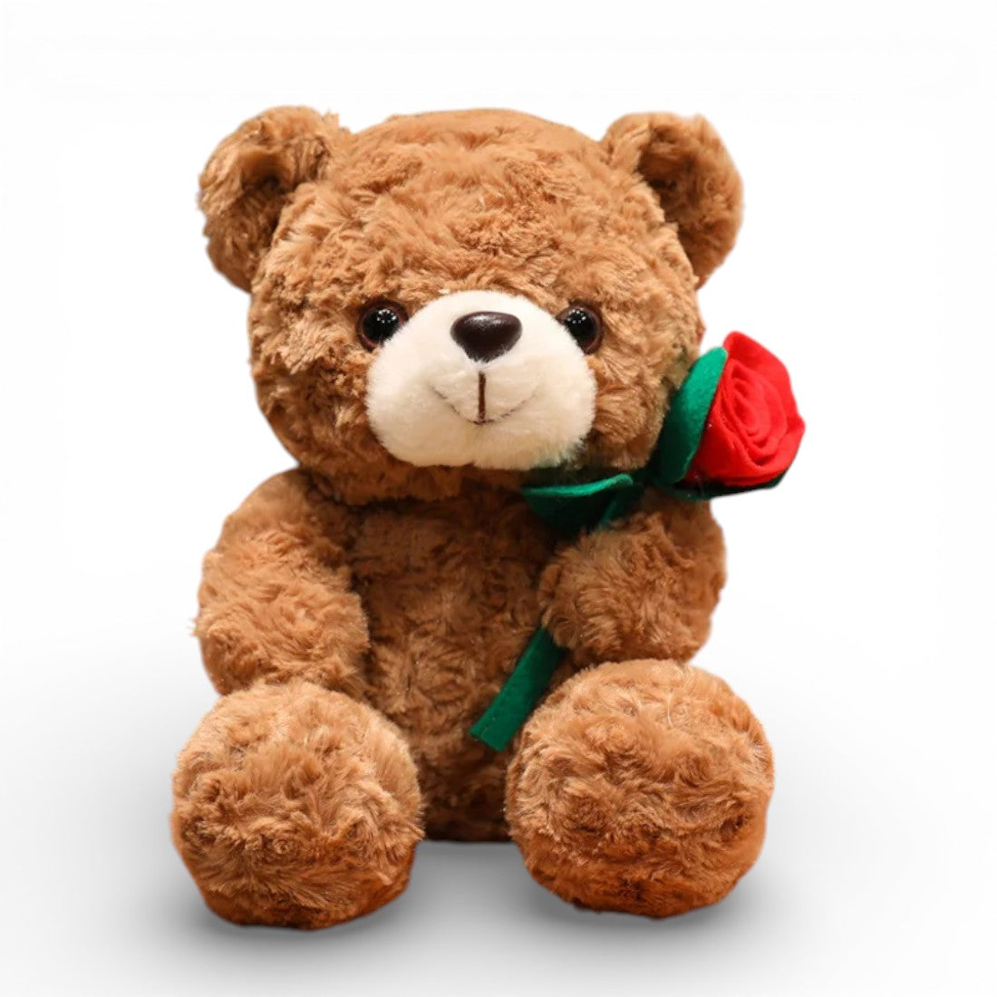 Bear Plush Toy with Red Rose Kuscheltier Club
