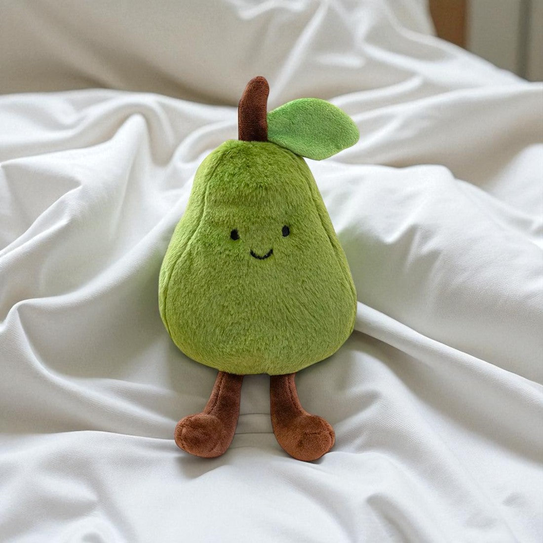Birne kawaii Kuscheltier lächelnd Die Kuschelecke