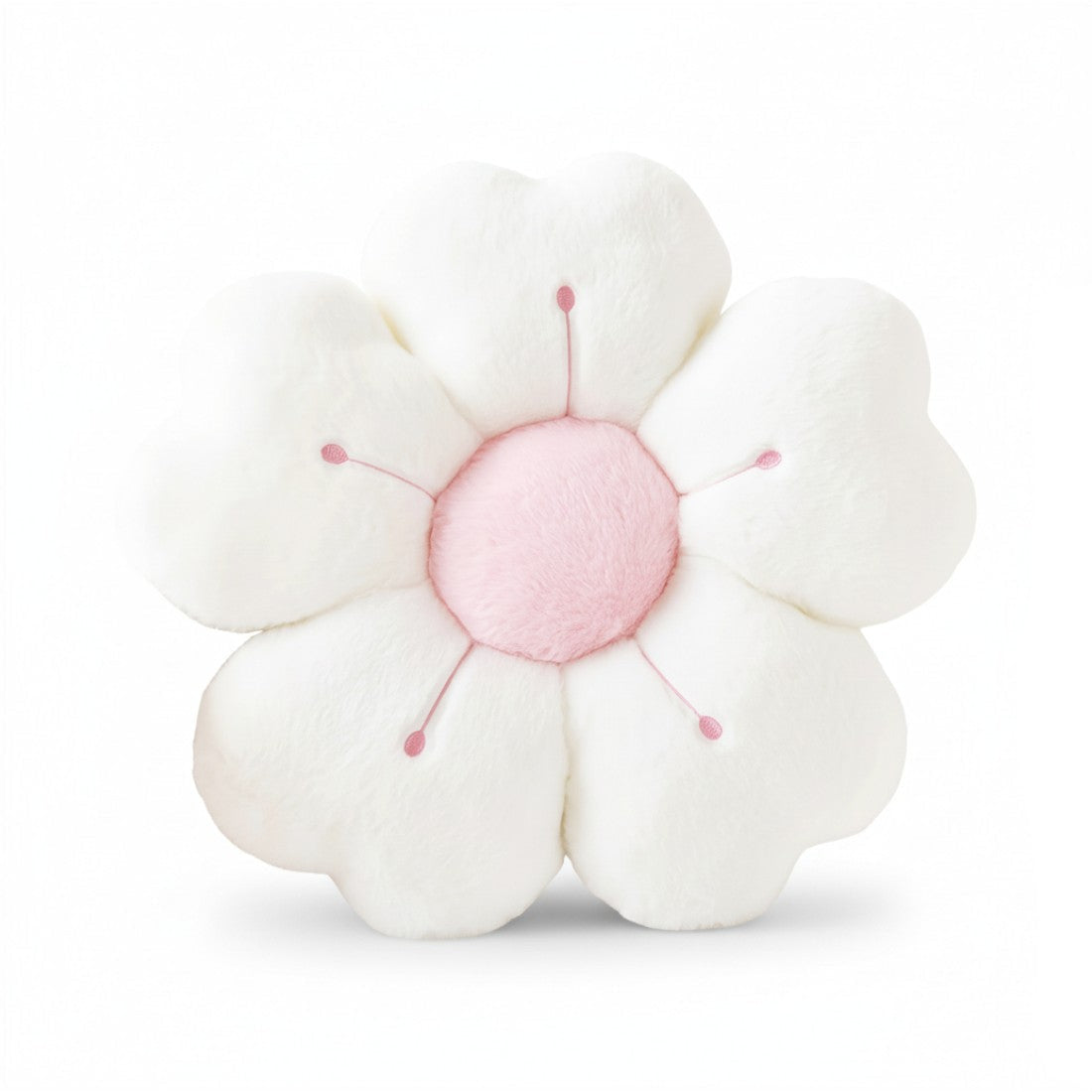 Blumen-Kissen Kuscheltier weiß oder rosa weich Die Kuschelecke