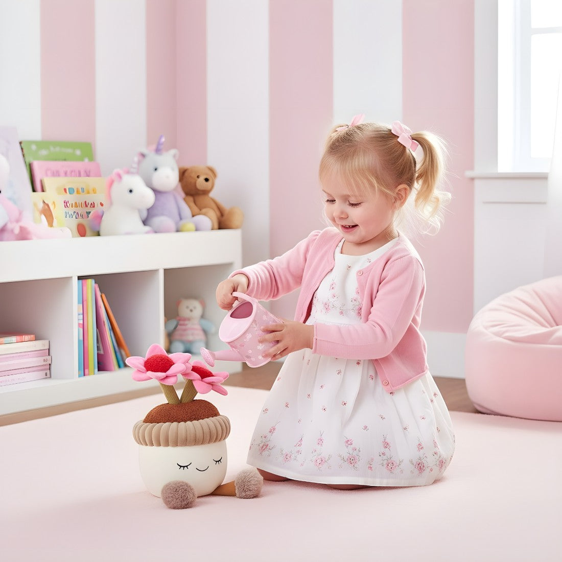 Blumentopf kawaii Kuscheltier aus Erde Die Kuschelecke