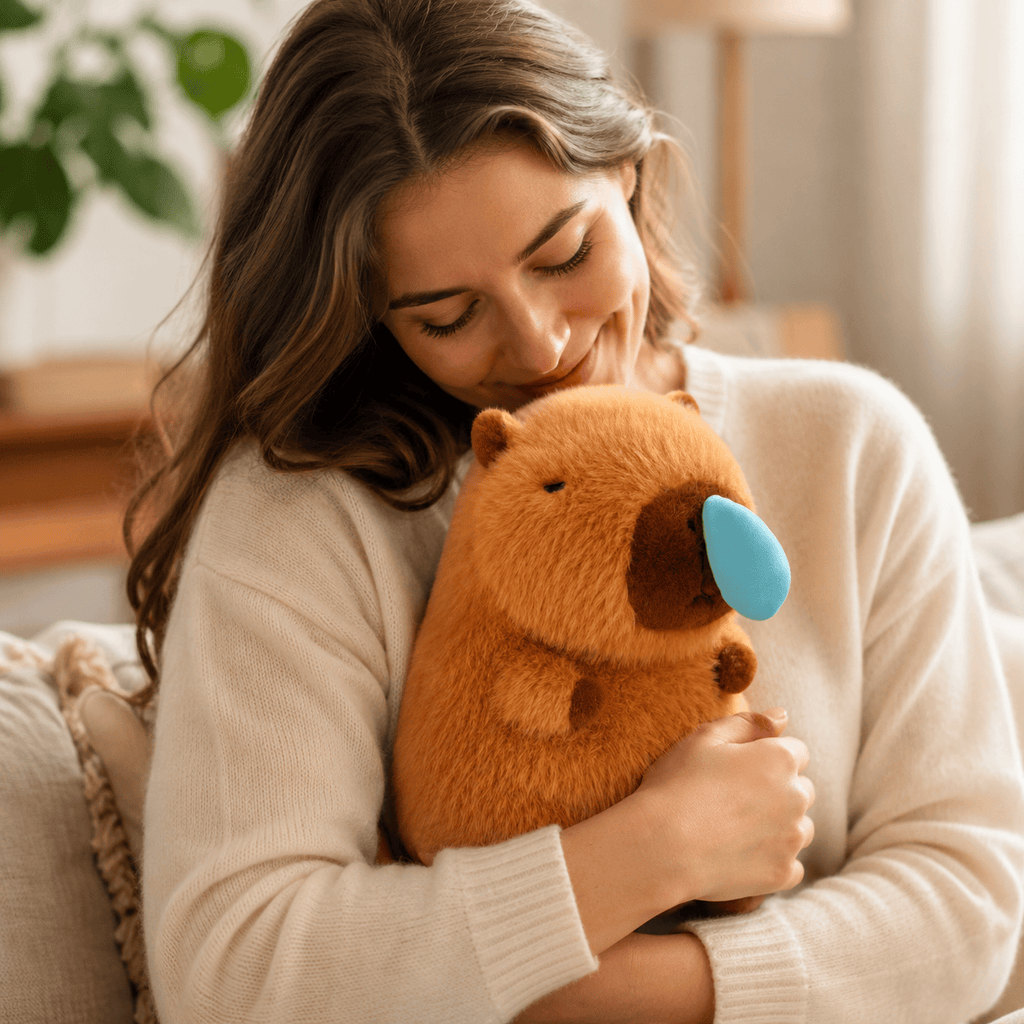 Capibara Plüschtier schlafend Die Kuschelecke