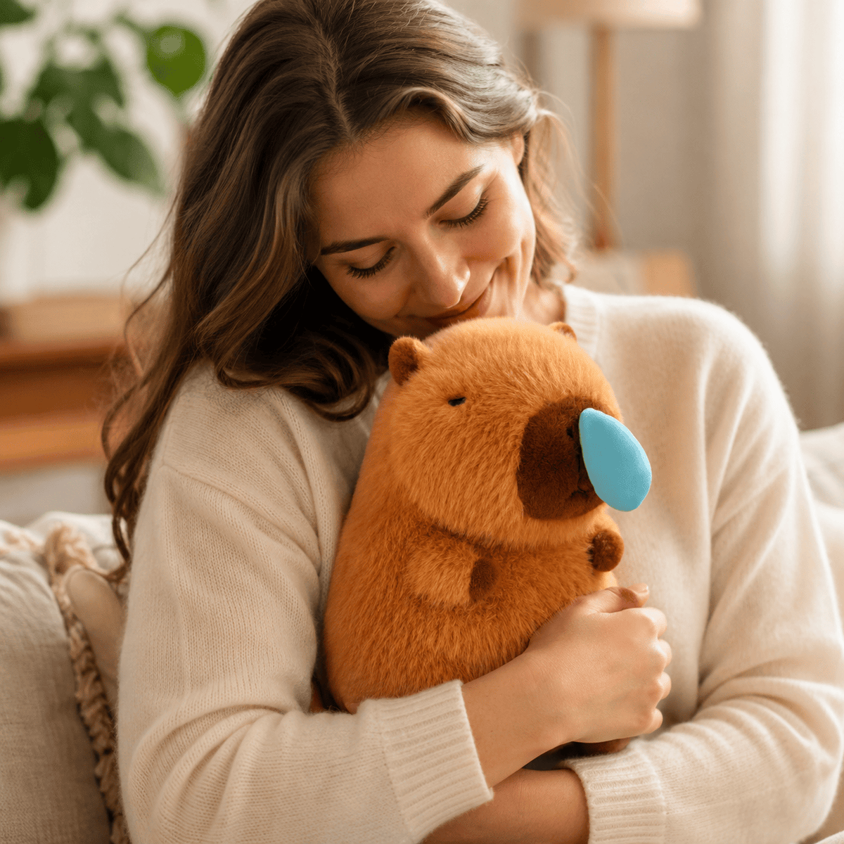 Capibara Plüschtier schlafend Die Kuschelecke