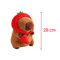 Capybara Kuscheltier mit Hut und Gemüsetasche Die Kuschelecke