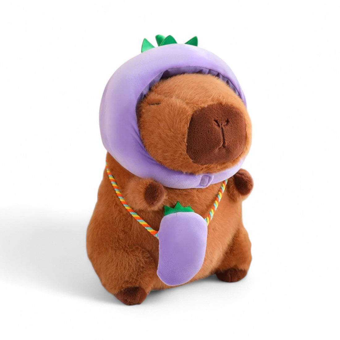 Capybara Kuscheltier mit Hut und Gemüsetasche Die Kuschelecke