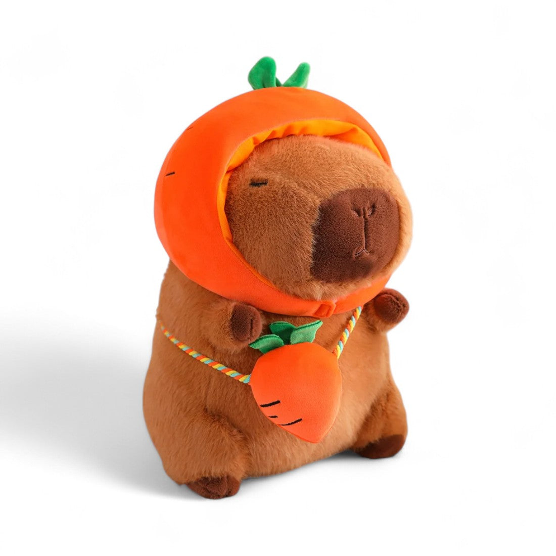 Capybara Kuscheltier mit Hut und Gemüsetasche Die Kuschelecke