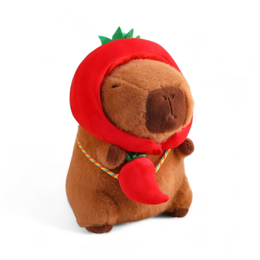 Capybara Kuscheltier mit Hut und Gemüsetasche Die Kuschelecke