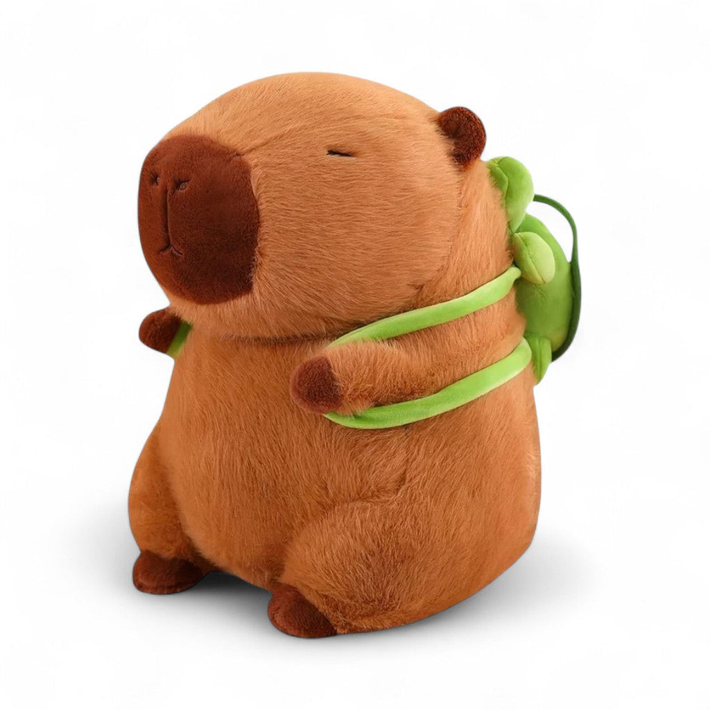 Capybara Kuscheltier mit Schildkröten-Rucksack Die Kuschelecke