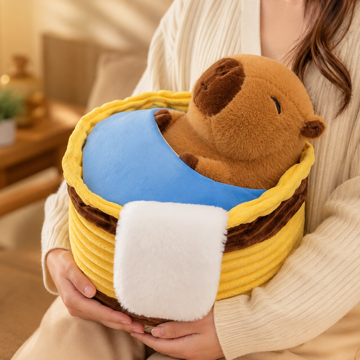 Capybara Plüschtier beim Baden Die Kuschelecke