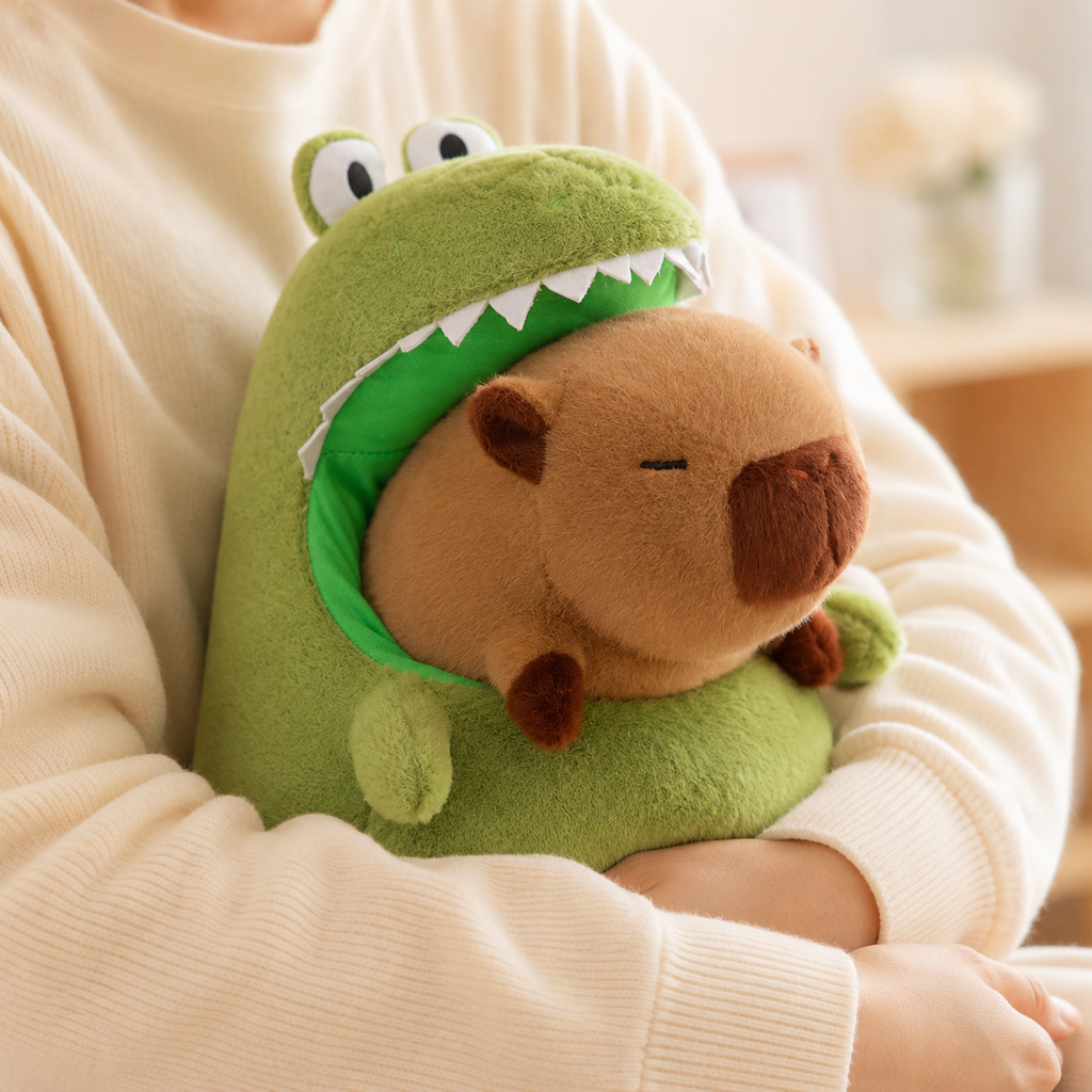 Capybara Plüschtier in einem Krokodil Die Kuschelecke