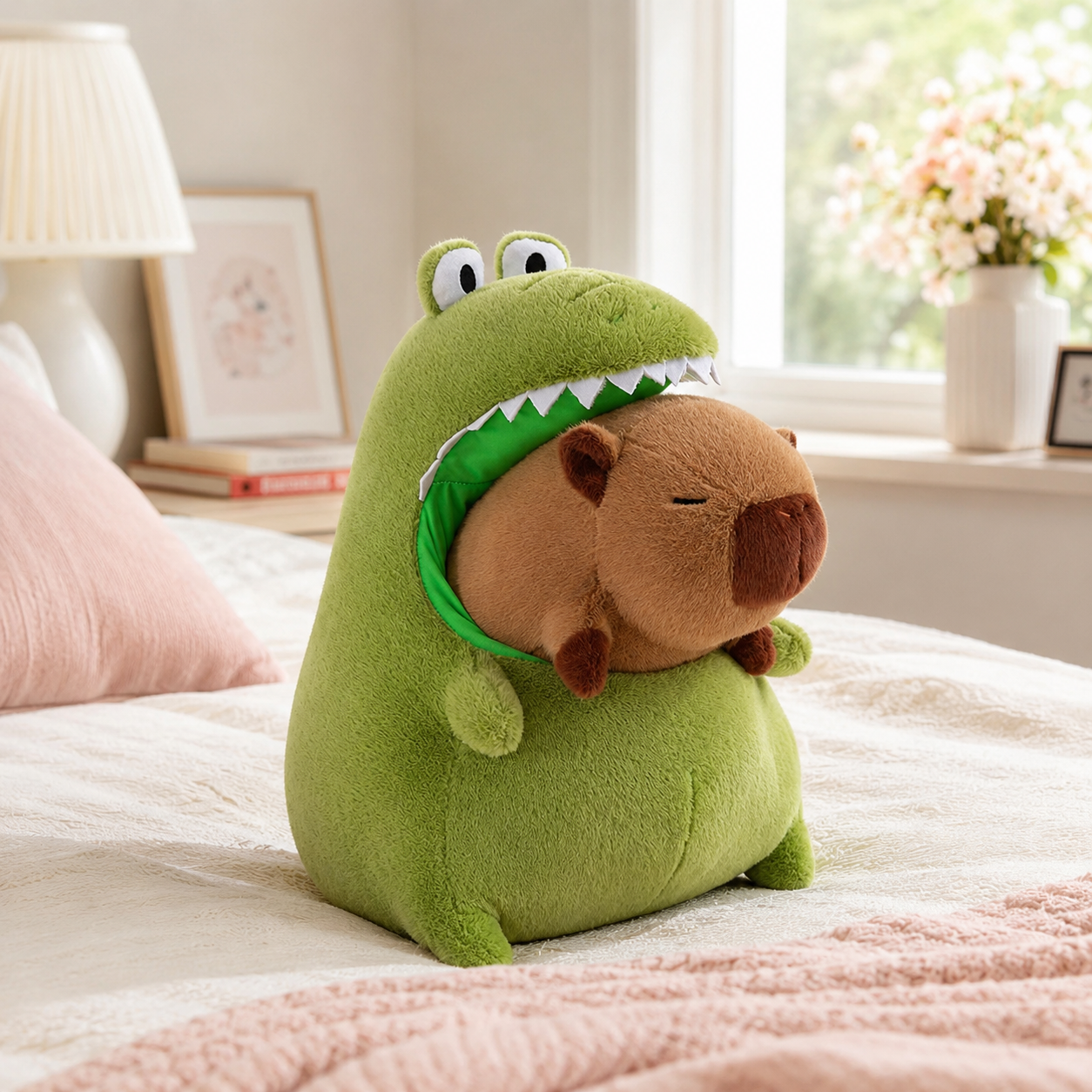 Capybara Plüschtier in einem Krokodil Die Kuschelecke