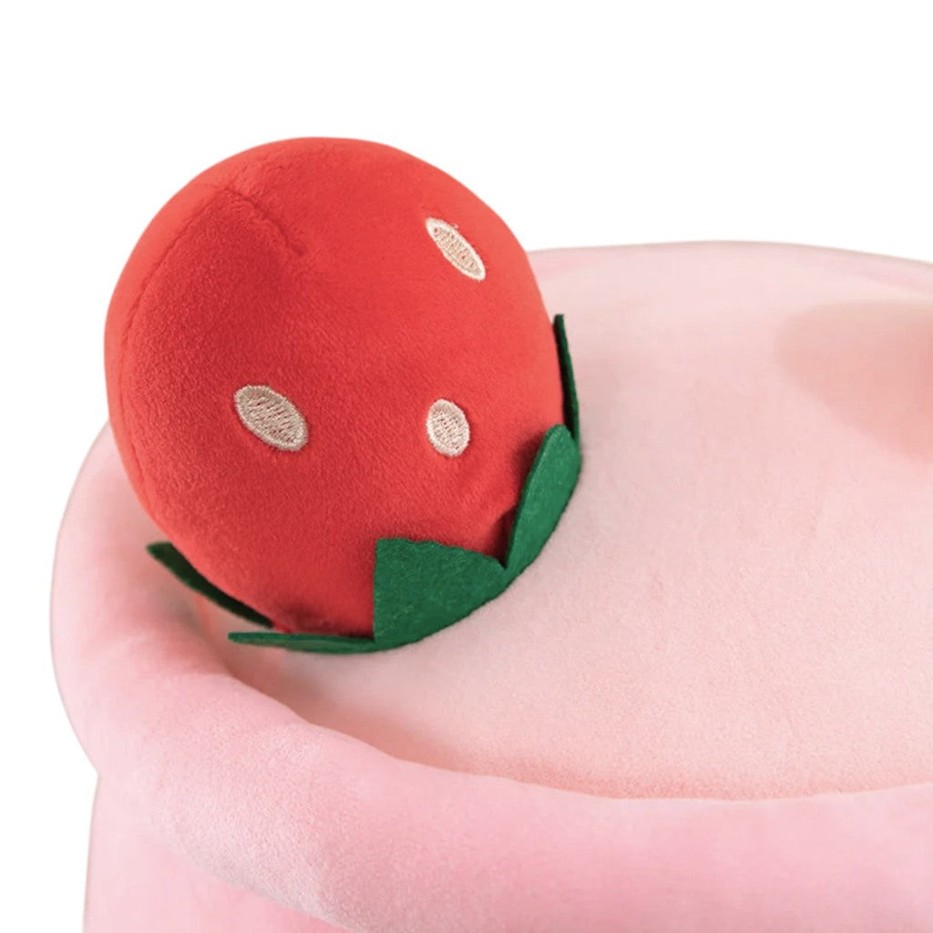 Erdbeer Bubble Tea kawaii Kuscheltier mit Frucht Die Kuschelecke
