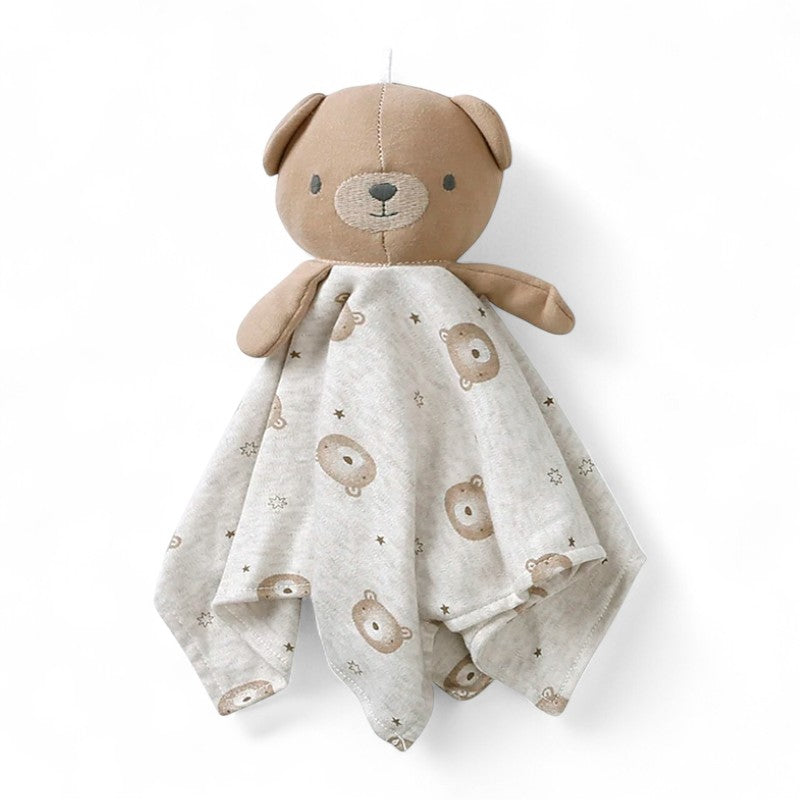 Flat Bear Head Baby Comforter Plush Kuscheltier Club