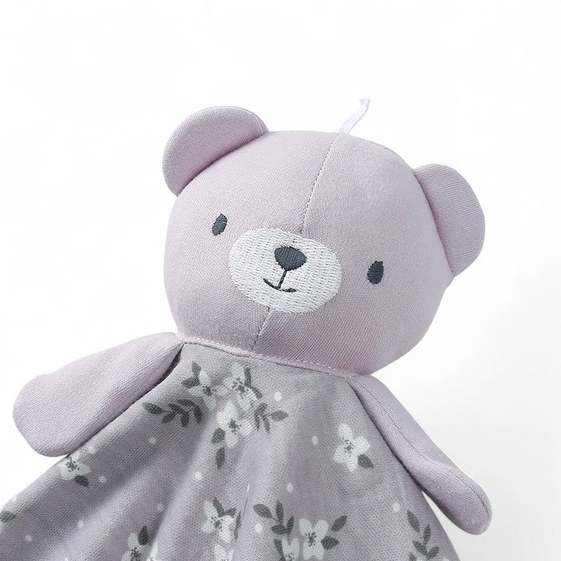Flat Bear Head Baby Comforter Plush Kuscheltier Club