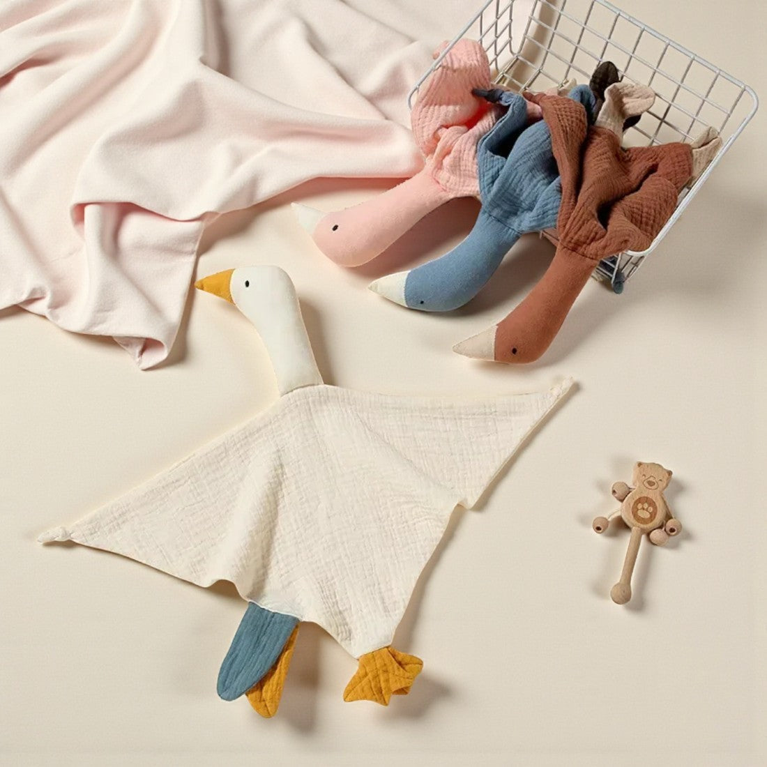 Gänse Schmusetuch Kuscheltier für Babys Die Kuschelecke