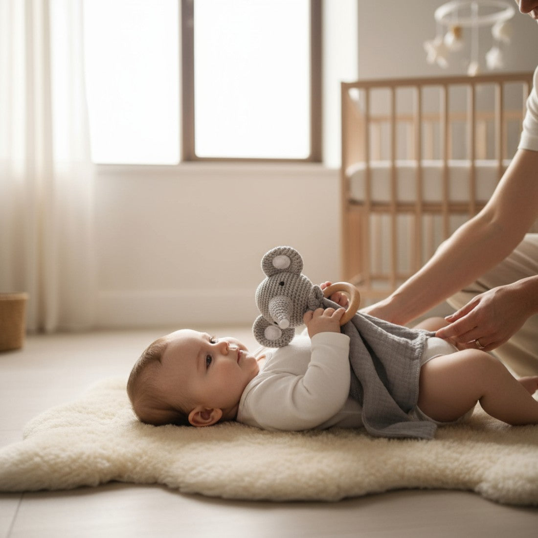 Gehäkeltes Schmusetuch Elefantenkopf Kuscheltier für Babys Die Kuschelecke