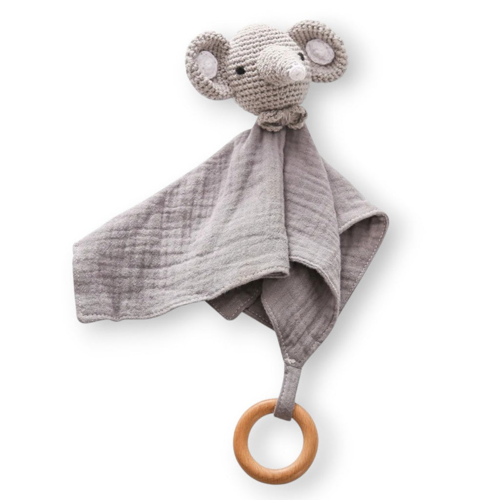 Gehäkeltes Schmusetuch Elefantenkopf Kuscheltier für Babys Die Kuschelecke