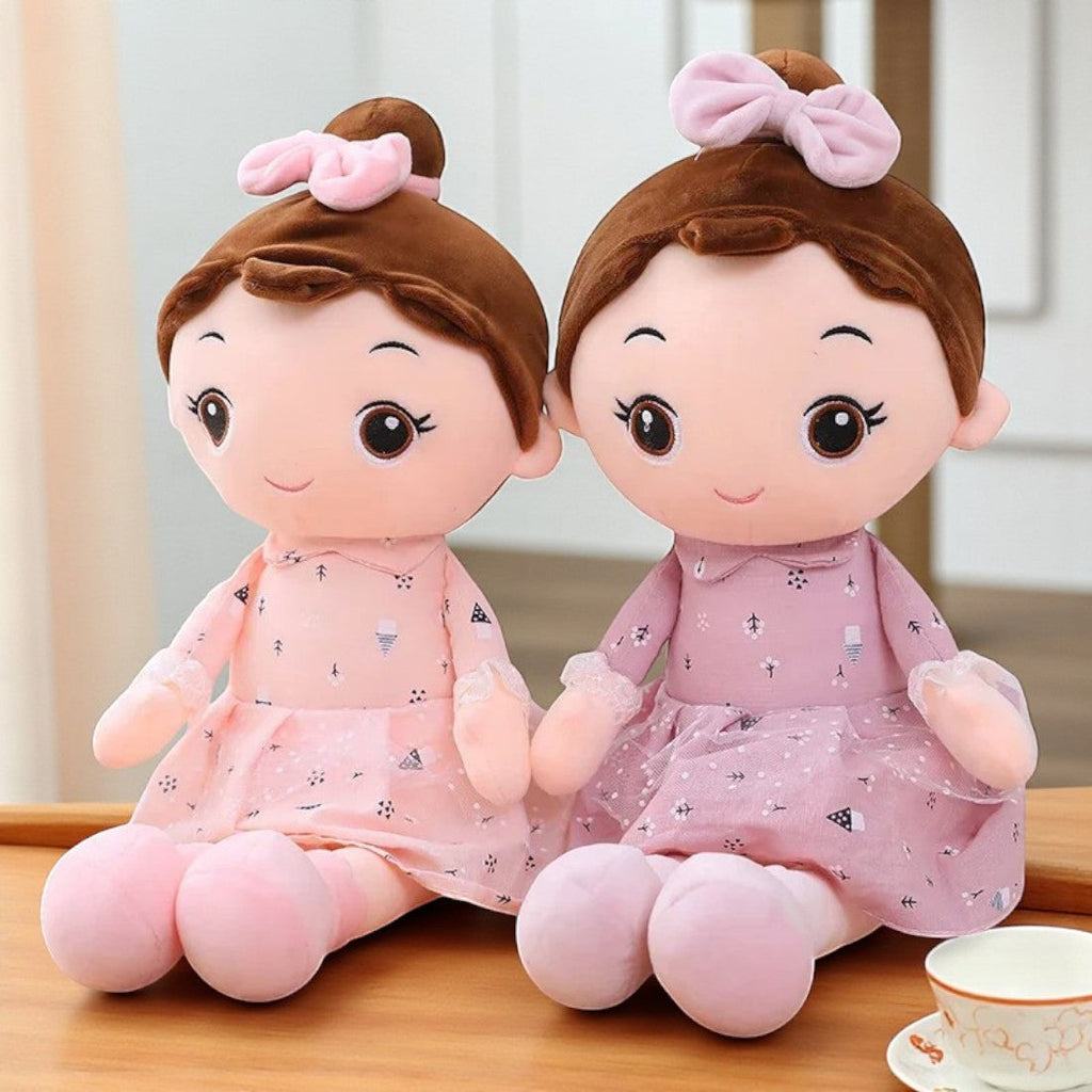 Girl Doll Plush Toy in a Dress Kuscheltier Club