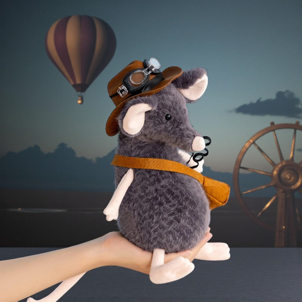 Graue Maus Kuscheltier Abenteuer weich Die Kuschelecke