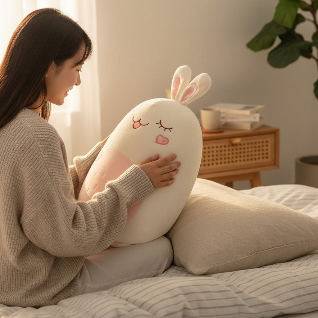 Großer Hase Kuscheltier Kissen squishy weich Die Kuschelecke