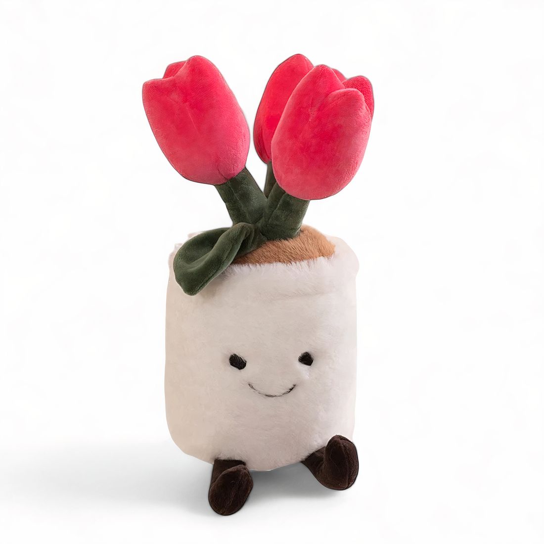 Grüne Pflanze kawaii Kuscheltier im Topf Die Kuschelecke