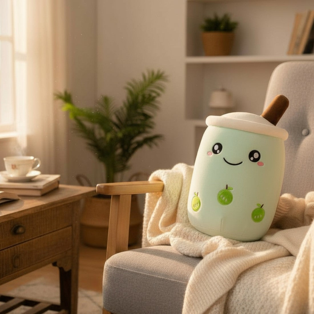 Grüner Apfel Bubble Milk Tea kawaii Kuscheltier Die Kuschelecke