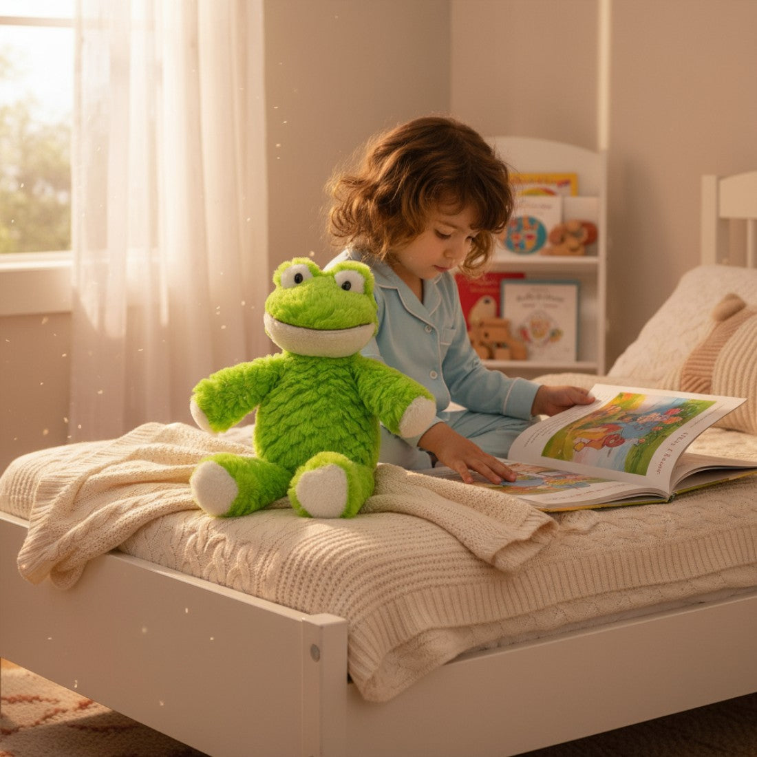 Grüner Frosch Kuscheltier weich flauschig Die Kuschelecke