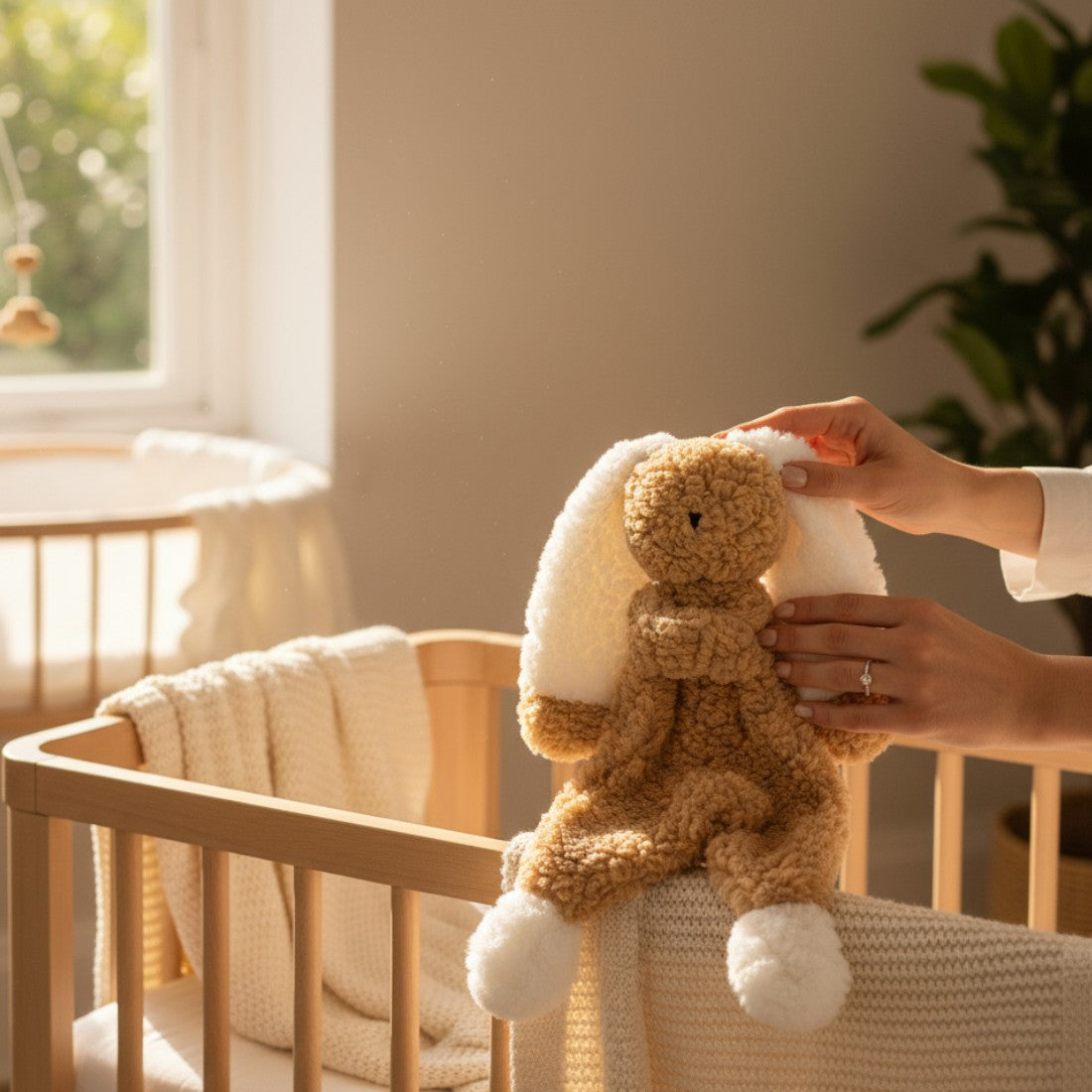 Hase Schmusetuch Kuscheltier weich für Babys Die Kuschelecke