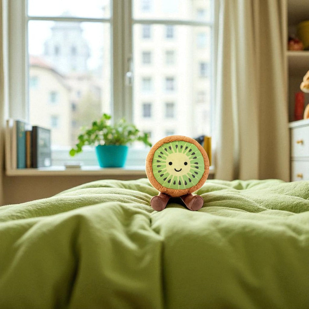 Kiwi kawaii Kuscheltier fröhlich Die Kuschelecke