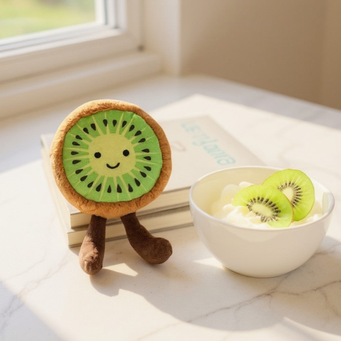 Kiwi kawaii Kuscheltier fröhlich Die Kuschelecke