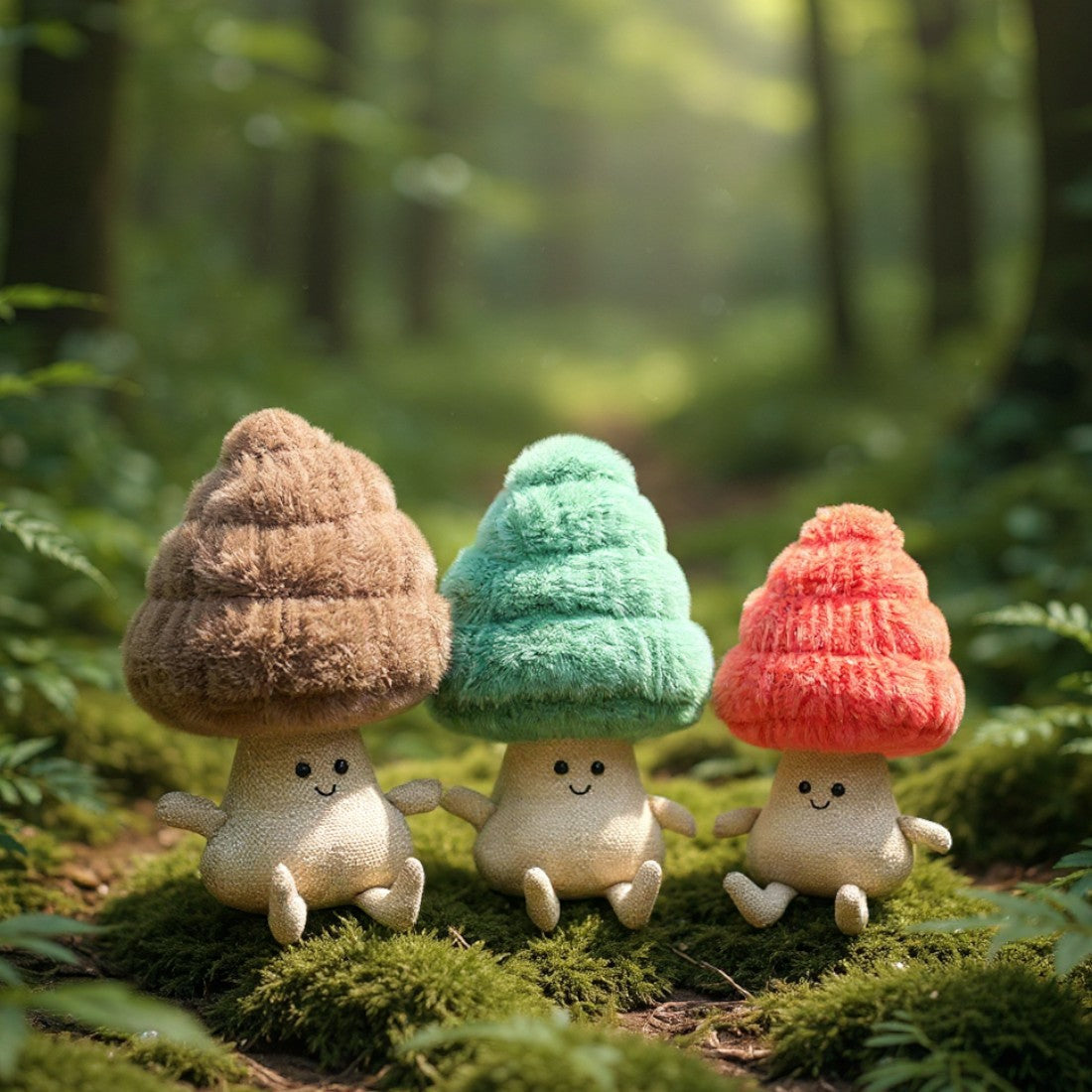 Kleines Tannenbäumchen kawaii Kuscheltier im Topf Die Kuschelecke