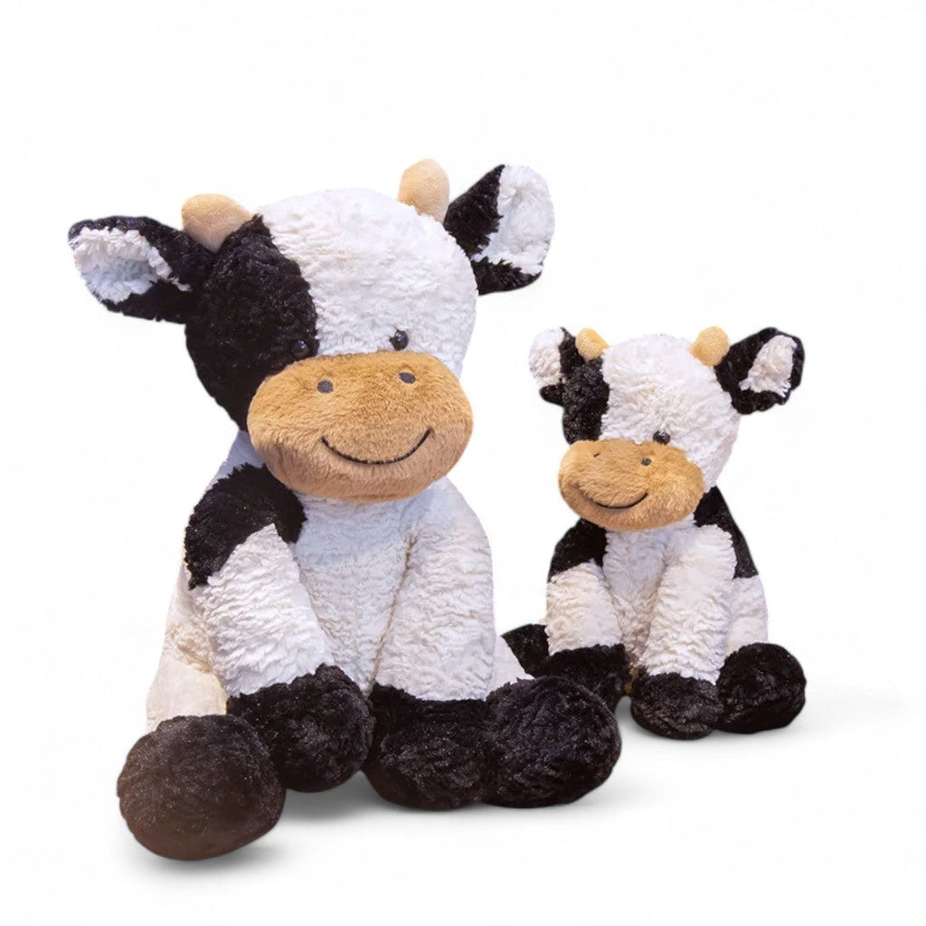 Kuh Kuscheltier mit sanftem Lächeln flauschig Die Kuschelecke