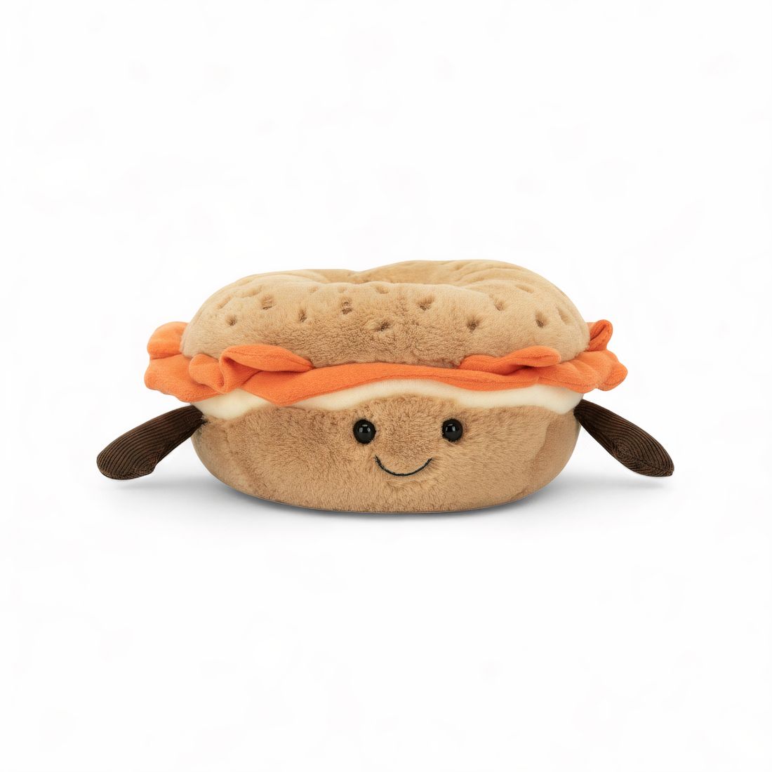 Lachs-Bagel kawaii Kuscheltier Frühstück Die Kuschelecke