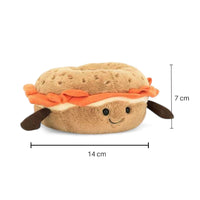 Lachs-Bagel kawaii Kuscheltier Frühstück Die Kuschelecke