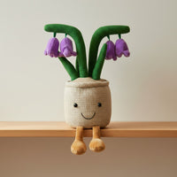 Lila Blumen kawaii Kuscheltier im Topf Die Kuschelecke