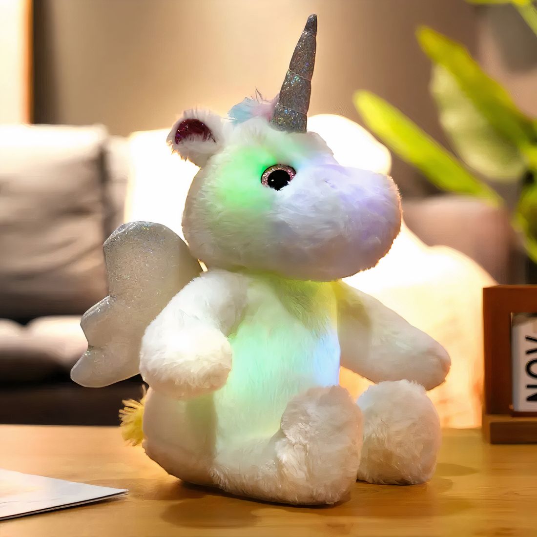 Magisches Einhorn Kuscheltier Nachtlicht LED Die Kuschelecke