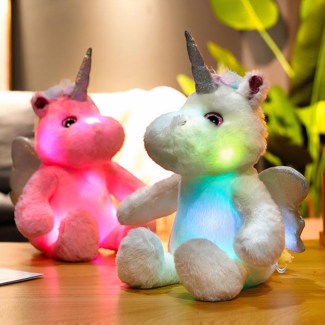 Magisches Einhorn Kuscheltier Nachtlicht LED Die Kuschelecke