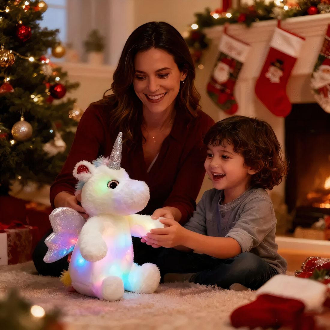 Magisches Einhorn Kuscheltier Nachtlicht LED Die Kuschelecke