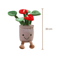 Mondblume kawaii Kuscheltier lächelnd im Topf Die Kuschelecke
