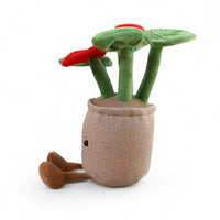 Mondblume kawaii Kuscheltier lächelnd im Topf Die Kuschelecke