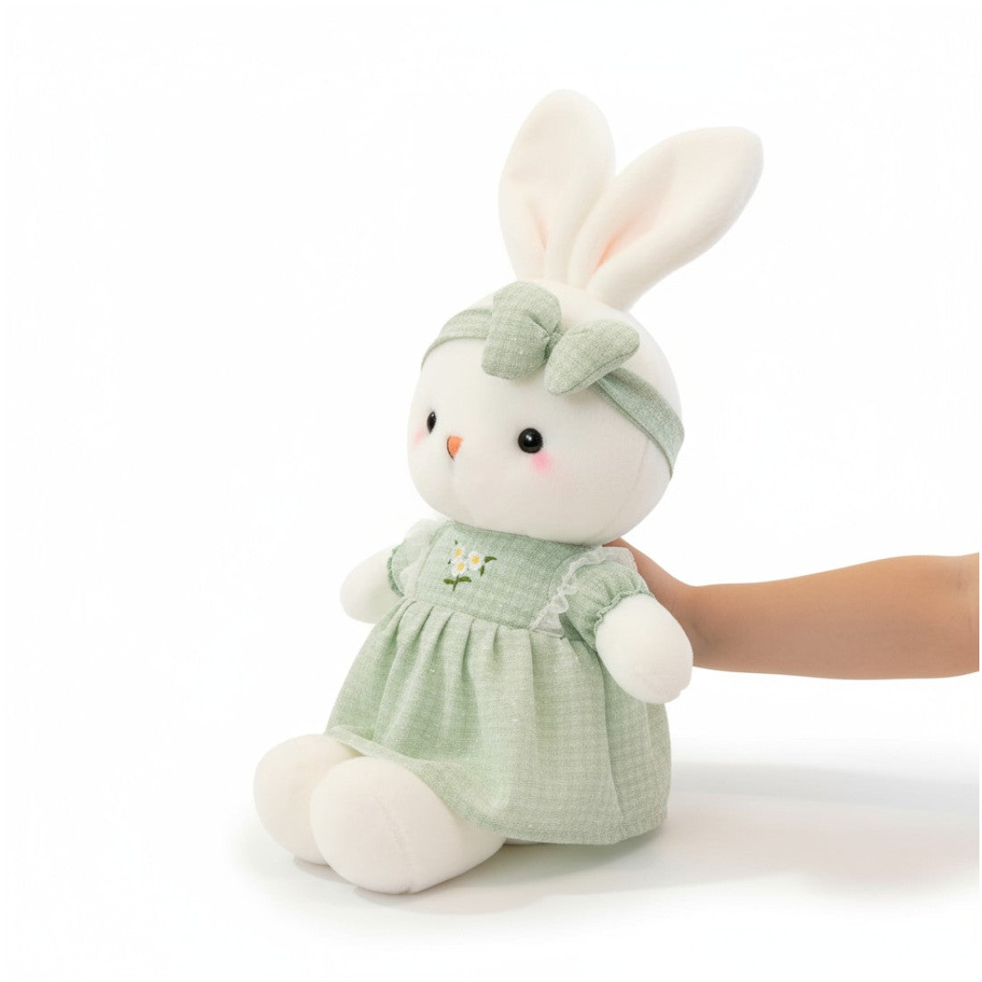 Niedlicher Hase Kuscheltier mit Blumenkleid Die Kuschelecke