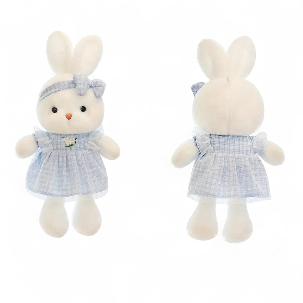 Niedlicher Hase Kuscheltier mit Blumenkleid Die Kuschelecke