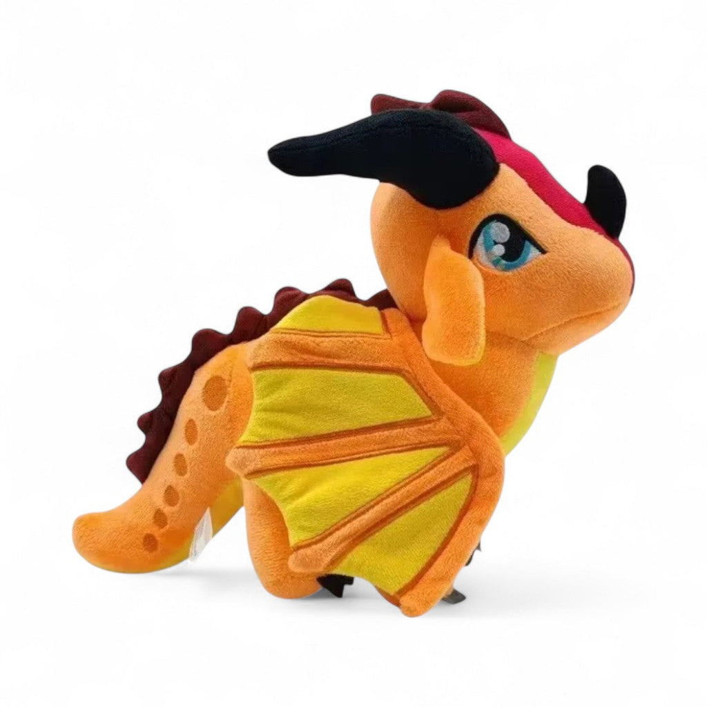 Orangefarbener Drache Kuscheltier feenhaft flammend Die Kuschelecke