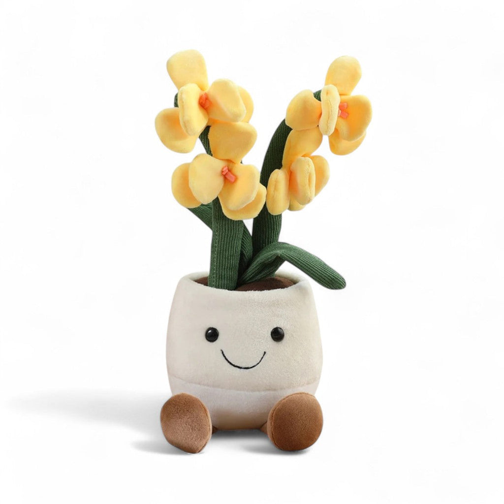 Orchid Kawaii Plush Toy in a Pot Kuscheltier Club
