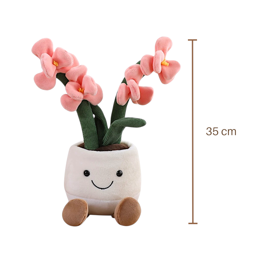 Orchid Kawaii Plush Toy in a Pot Kuscheltier Club