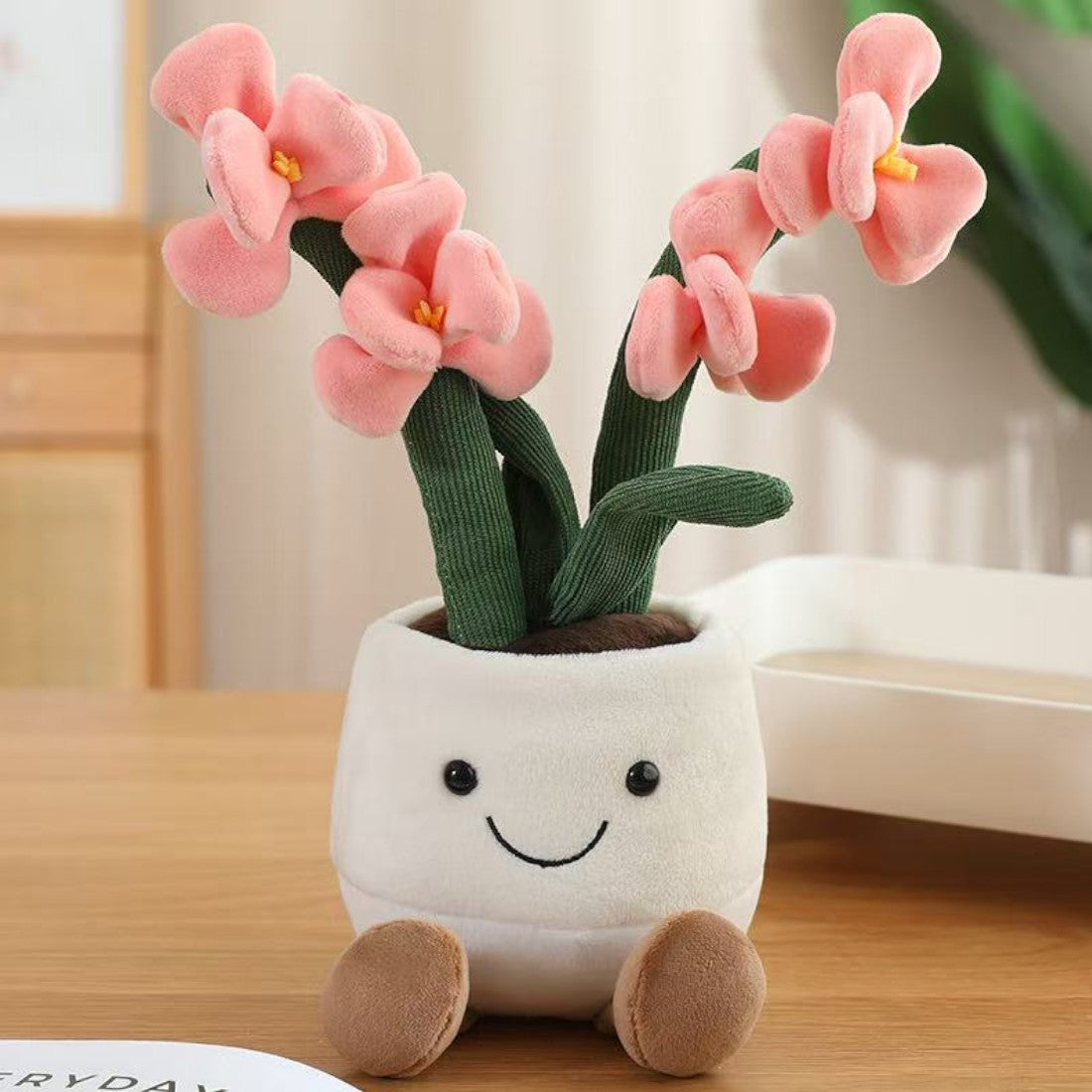 Orchid Kawaii Plush Toy in a Pot Kuscheltier Club