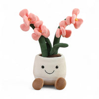 Orchid Kawaii Plush Toy in a Pot Kuscheltier Club